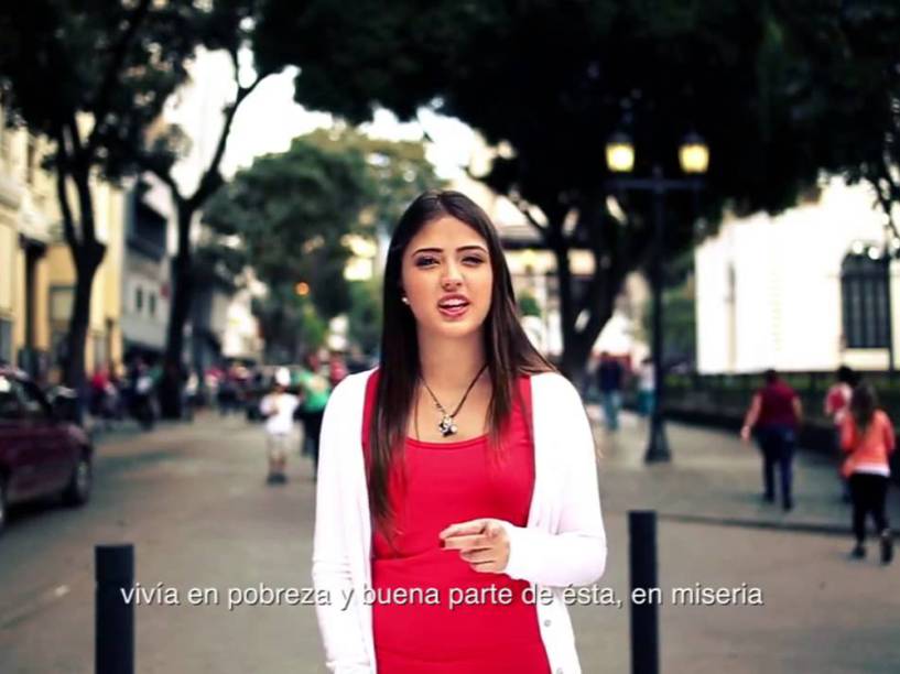 Daniella Cabello, filha do deputado venezuelano Diosdado Cabello, em programa do PSUV, o partido do chavismo