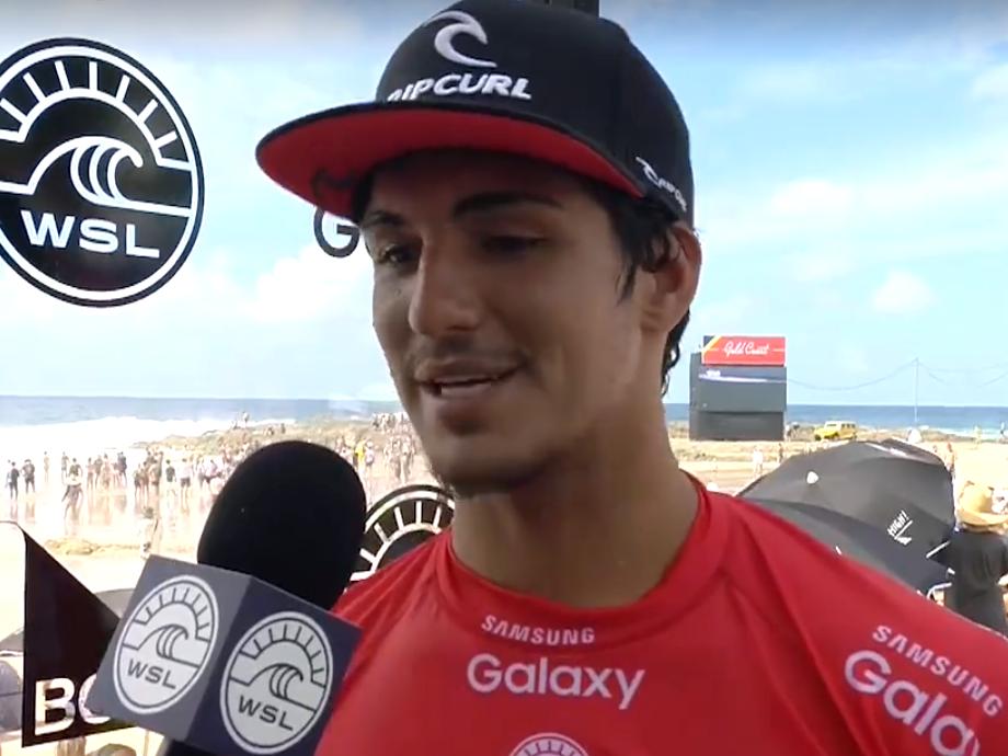 Gabriel Medina durante estreia na segunda etapa da temporada, em Bells Beach, na Austrália