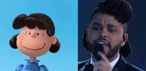 Meme brinca com a semelhança entre o cabelo do cantor The Weeknd e de Lucy, personagem da animação Snoopy e Charlie Brown: Peanuts, o Filme