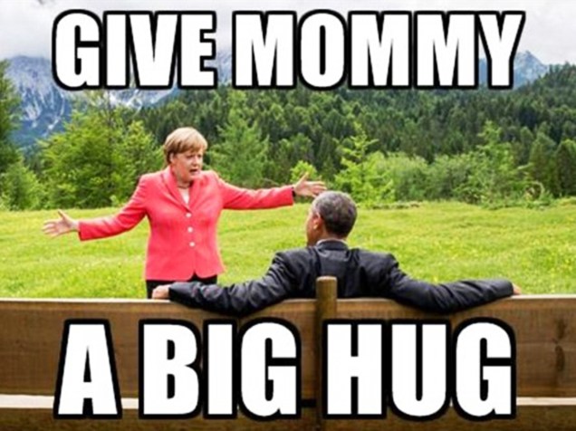 Memes de Merkel e Obama