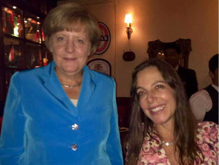 A chanceler alemã Angela Merkel e a deputada Mara Gabrilli