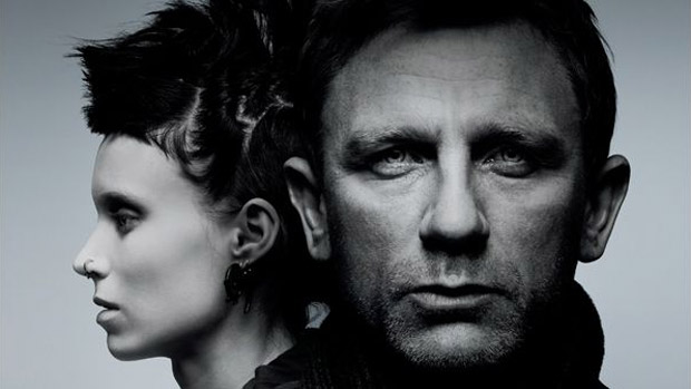 Daniel Craig e Rooney Mara no cartaz de 'Millennium: Os Homens que Não Amavam as Mulheres' (2011), filme derivado do primeiro livro da série de Stieg Larsson