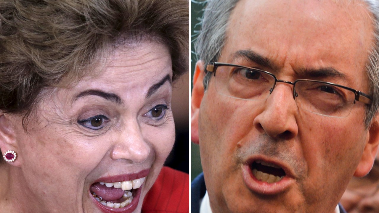A presidente Dilma Rousseff e o presidente da Câmara Eduardo Cunha (PMDB-RJ)