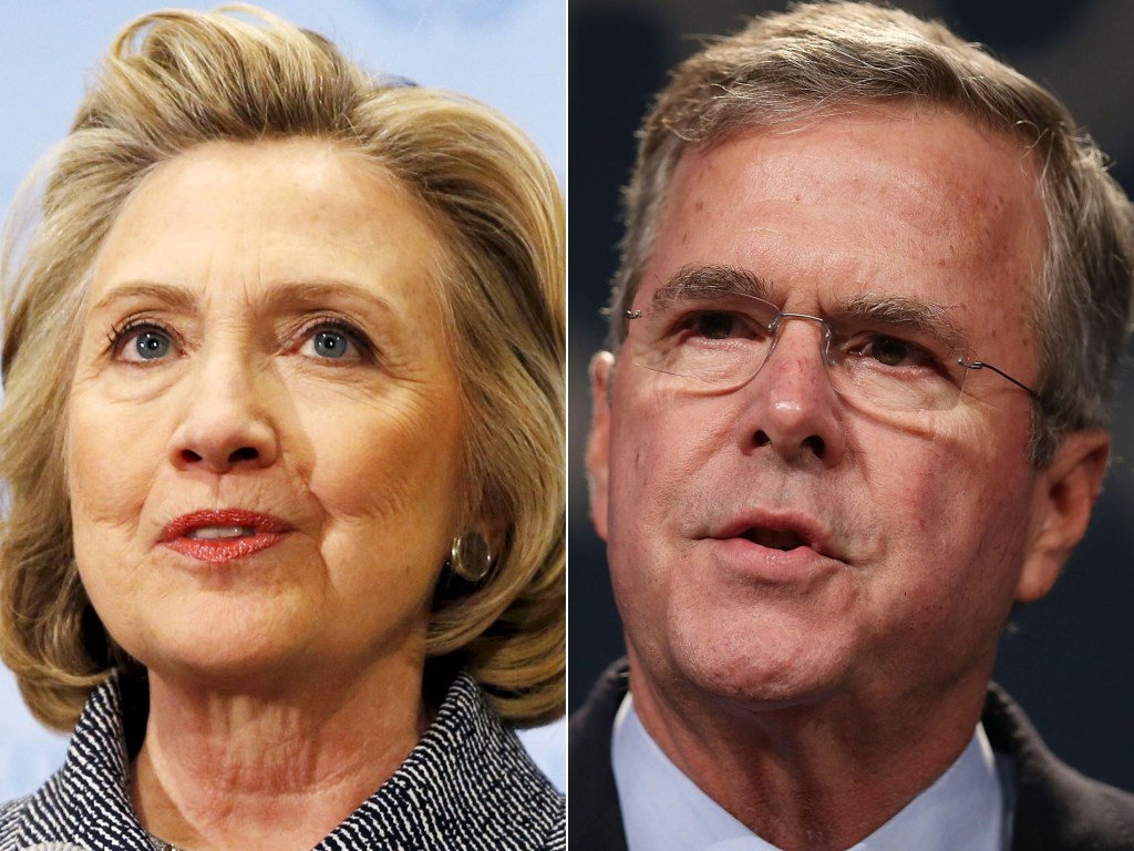 Hillary Clinton e Jeb Bush