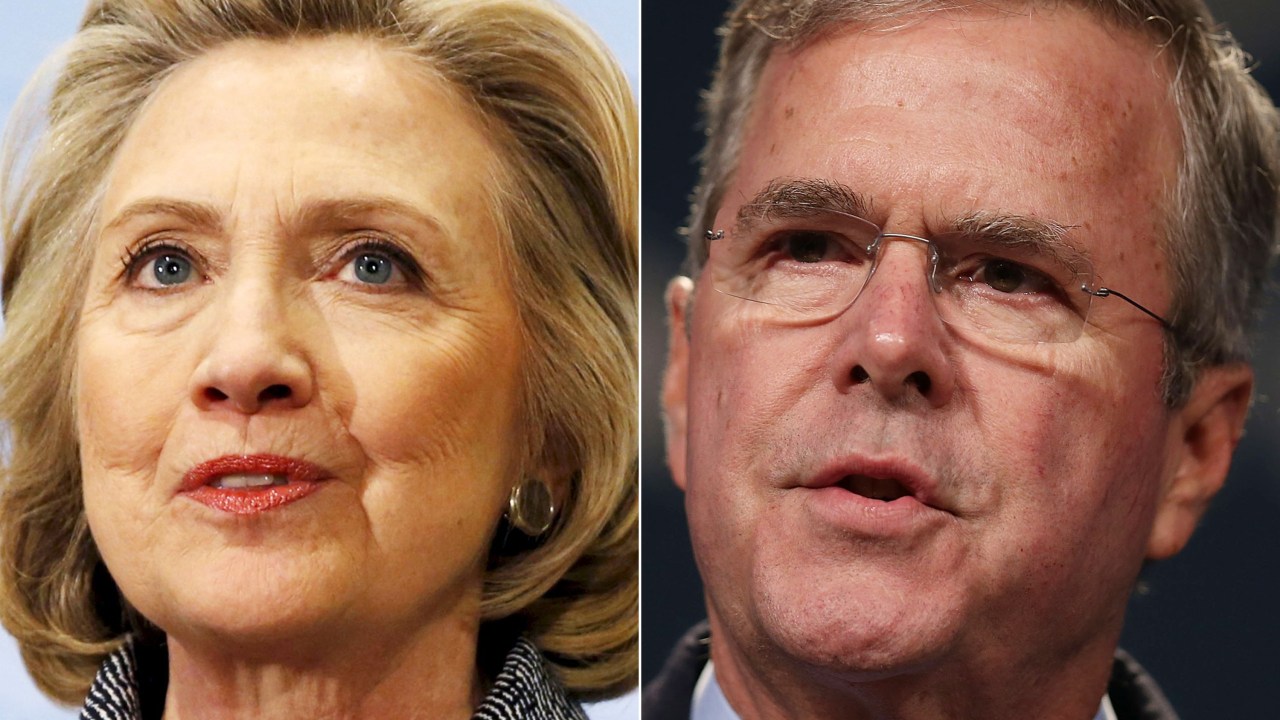 Hillary Clinton e Jeb Bush