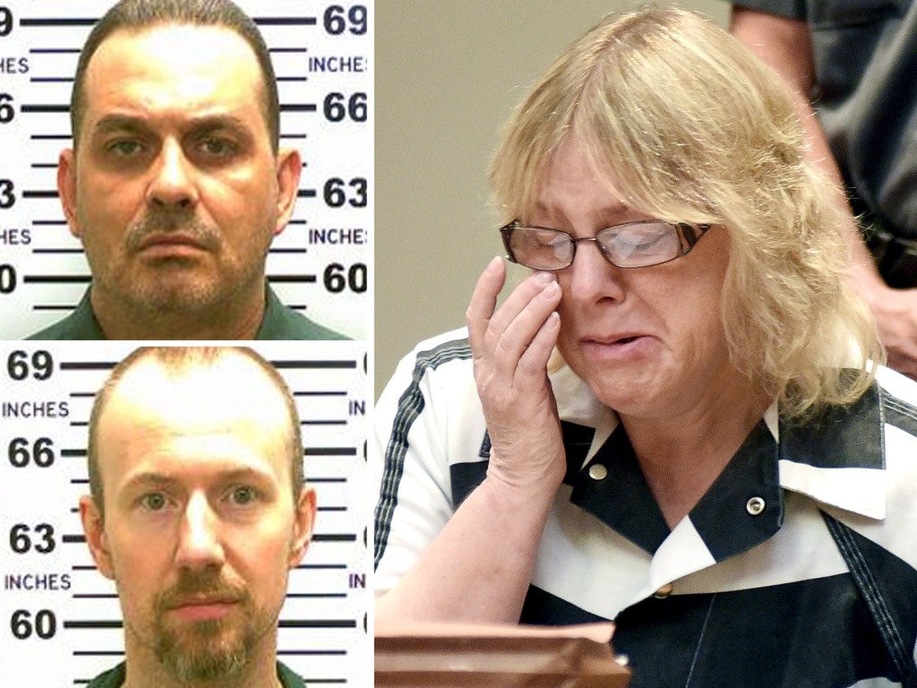 Os assassinos condenados Richard Matt (acima) e David Sweat, fugiram com a ajuda da funcionária Joyce Mitchell (à dir.), da prisão de segurança máxima do estado de Nova York (EUA)