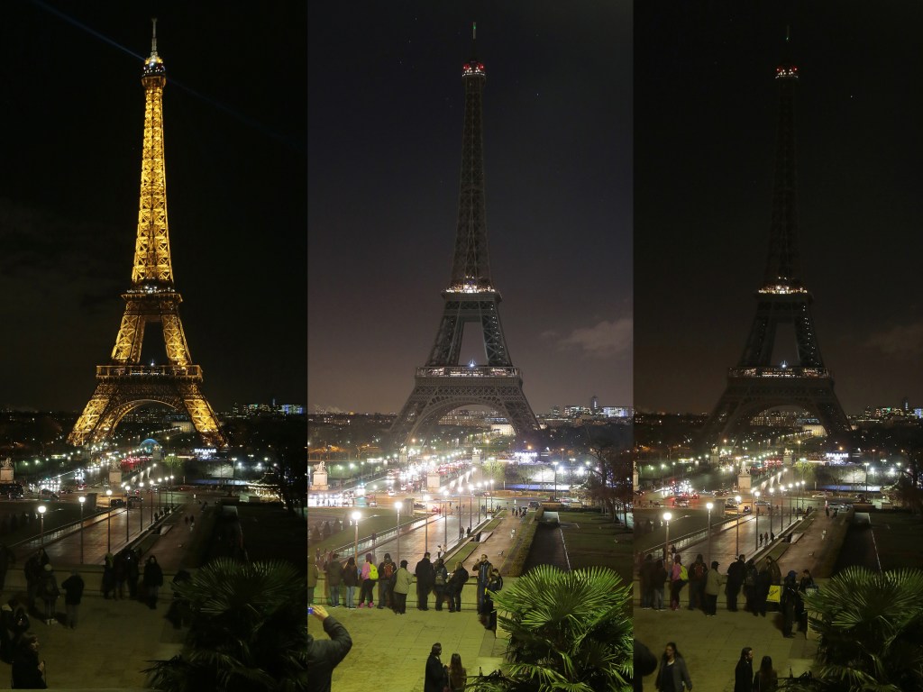 Torre Eiffel é apagada em homenagem às vítimas do atentado à 'Charlie Hebdo' - 08/01/2015