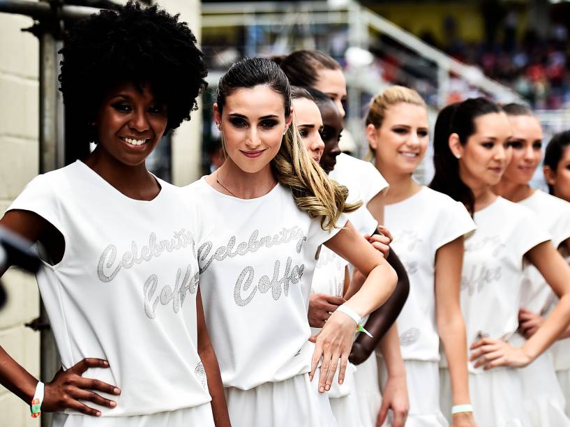Grid Girls durante o Grande Prêmio do Brasil de Formula 1 2015, realizado no autódromo de Interlagos em São Paulo