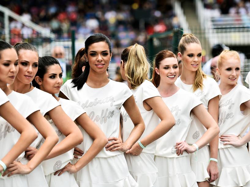 Grid Girls durante o Grande Prêmio do Brasil de Formula 1 2015, realizado no autódromo de Interlagos em São Paulo