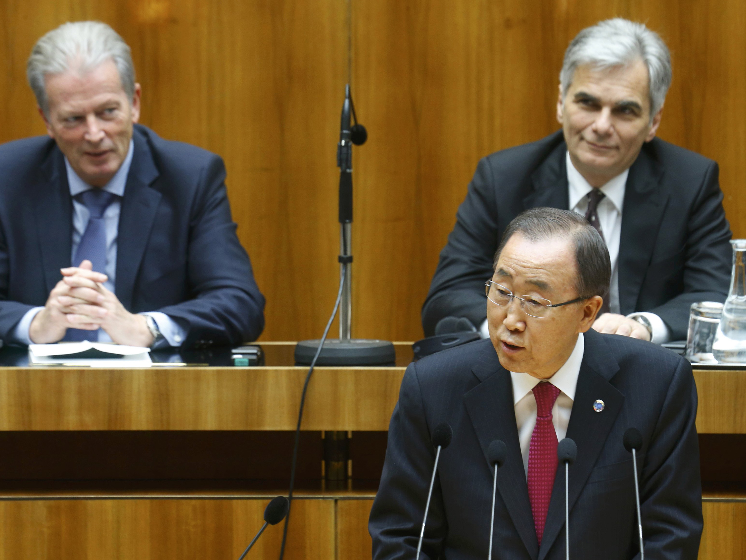Ban Ki-Moon faz discurso no Parlamento da Áustria