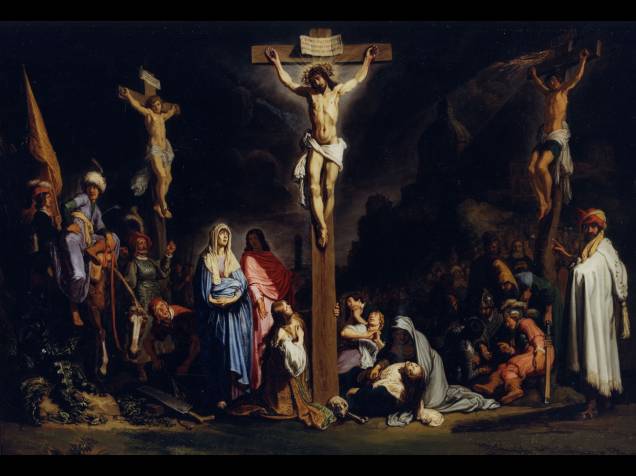 A Crucificação obra do pintor holandês Pieter Lastman - séc XVII