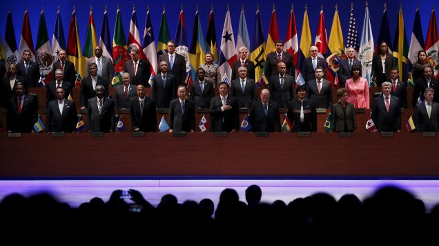 Chefes de Estado participam da cerimônia de inauguração da Cúpula das Américas, no Centro de Convenções Atlapa, na Cidade do Panamá - 10/04/2015