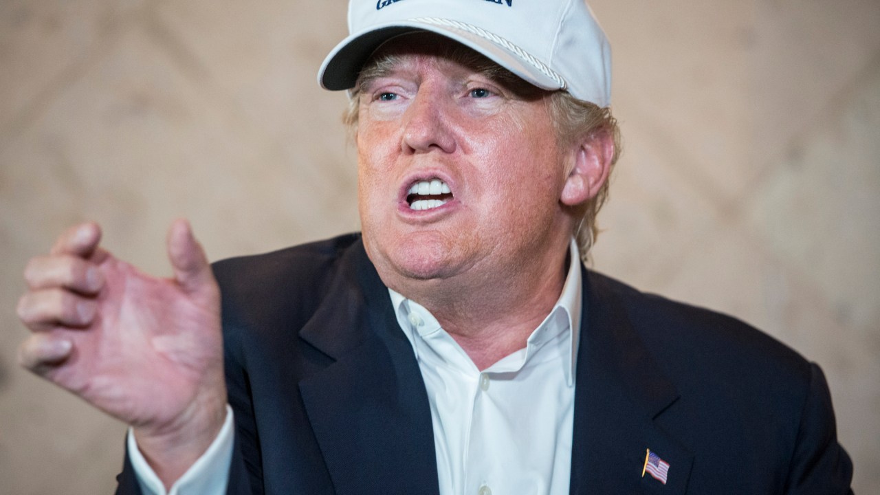 O empresário Donald Trump, candidato republicano à presidência dos Estados Unidos, discursa em Laredo, Texas, região de fronteira com o México - 23/07/2015