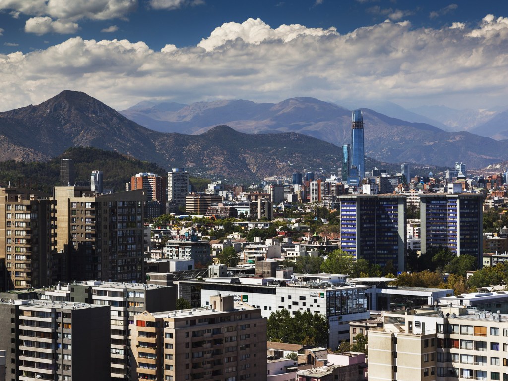 Cidade de Santiago, no Chile
