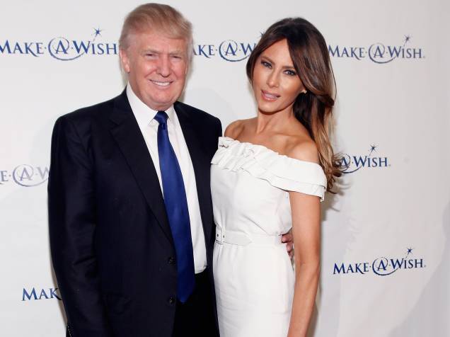 Donald Trump e sua esposa Melania em junho de 2013
