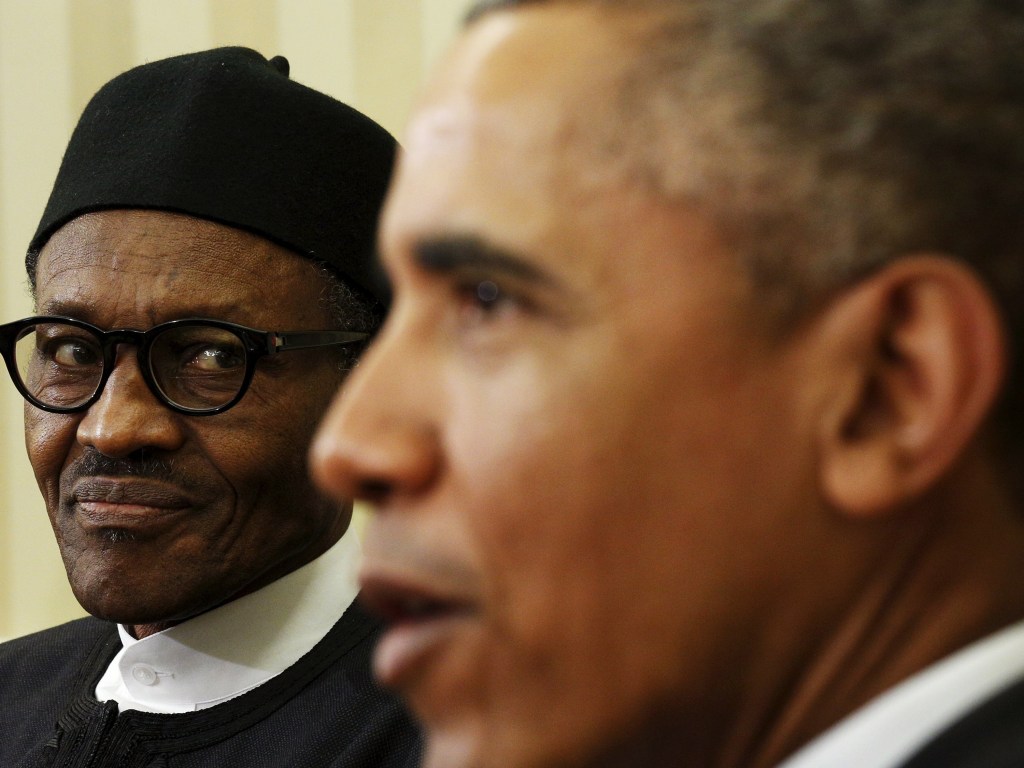O presidente dos Estados Unidos Barack Obama se encontra com o presidente da Nigéria Muhammadu Buhari na Casa Branca, em Washington - 20/07/2015