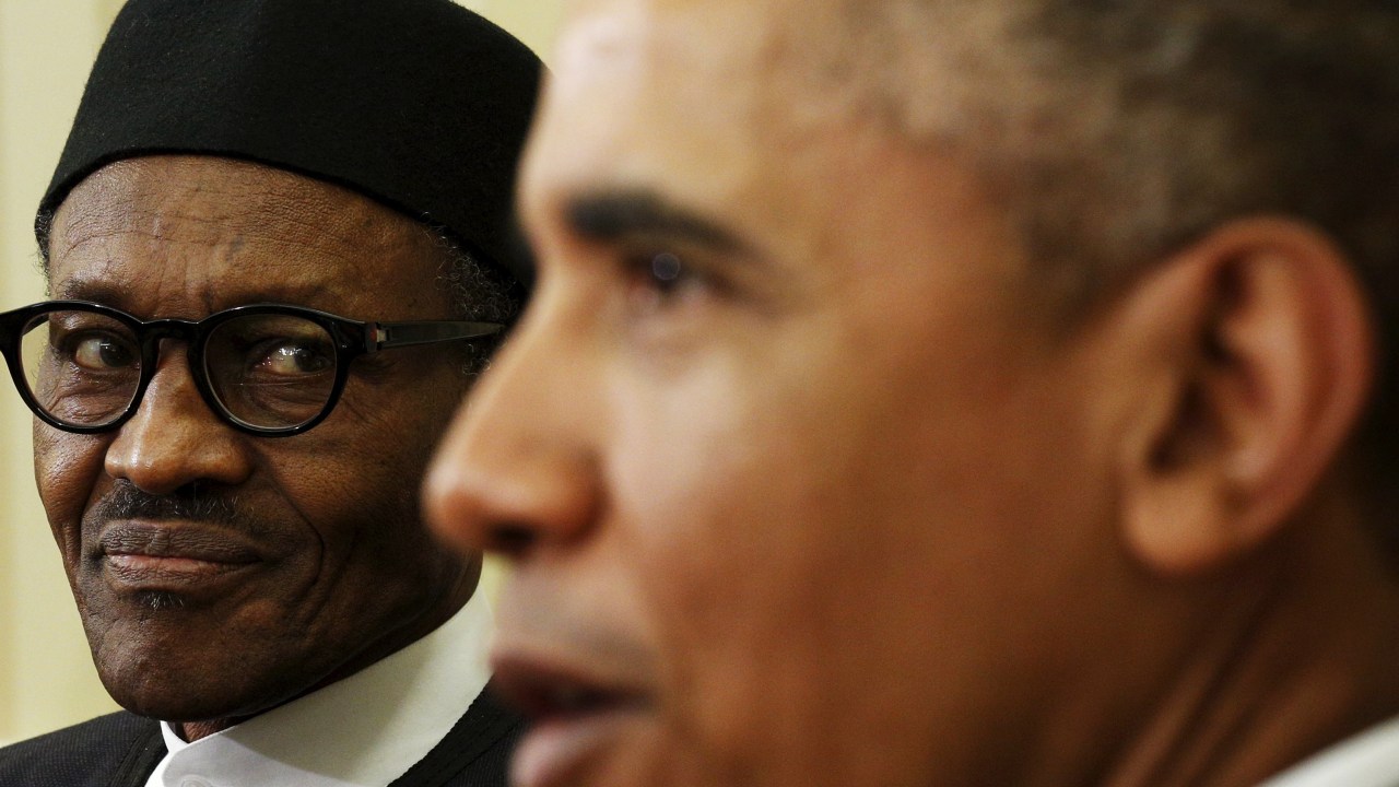 O presidente dos Estados Unidos Barack Obama se encontra com o presidente da Nigéria Muhammadu Buhari na Casa Branca, em Washington - 20/07/2015
