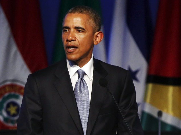 O presidente dos Estados Unidos, Barack Obama, discursa no Fórum da Sociedade Civil, na Cidade do Panamá, durante a Cúpula das Américas - 10/04/2015
