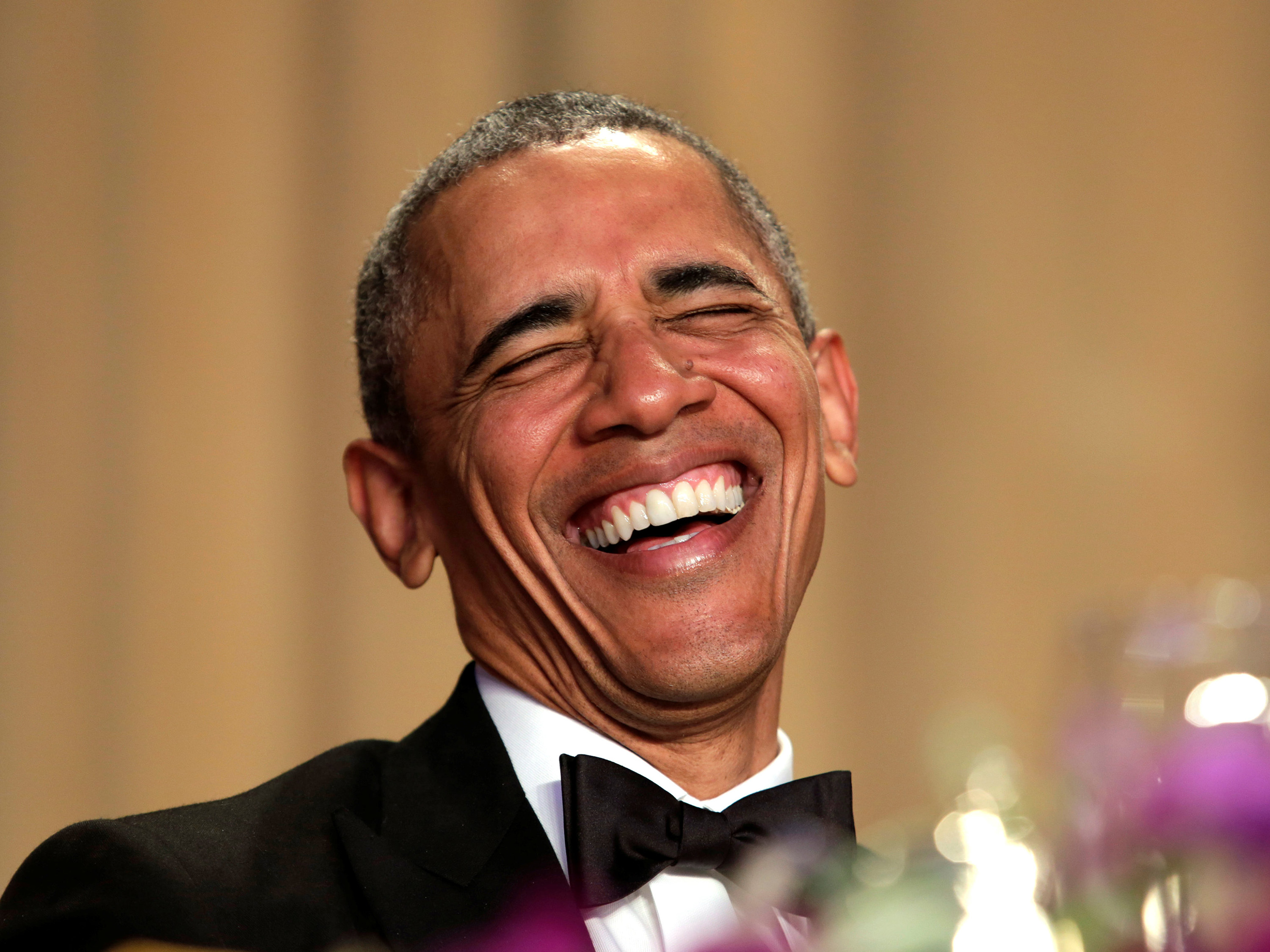 Barack Obama durante jantar dos Correspondentes da Casa Branca