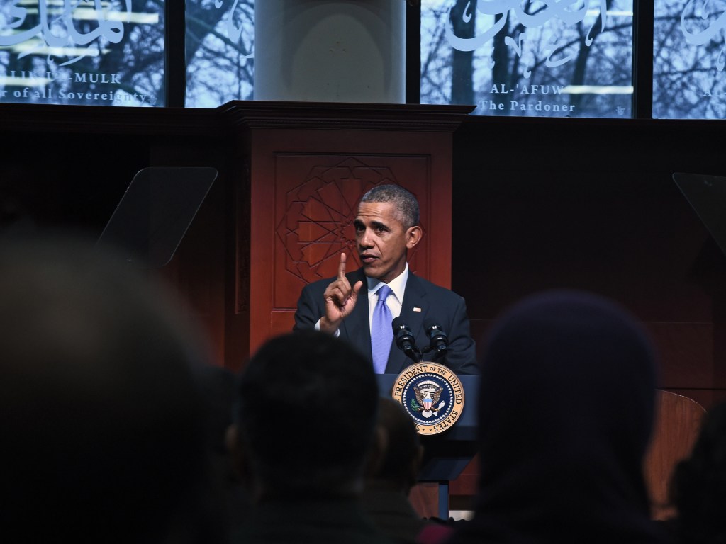 Presidente dos Estados Unidos, Barack Obama faz discurso na mesquita da Sociedade Islâmica de Baltimore em Catonsville, Maryland - 03/02/2016