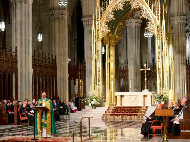 Papa Francisco preside missa na catedral de St. Patrick, em Nova York - 24/09/2015