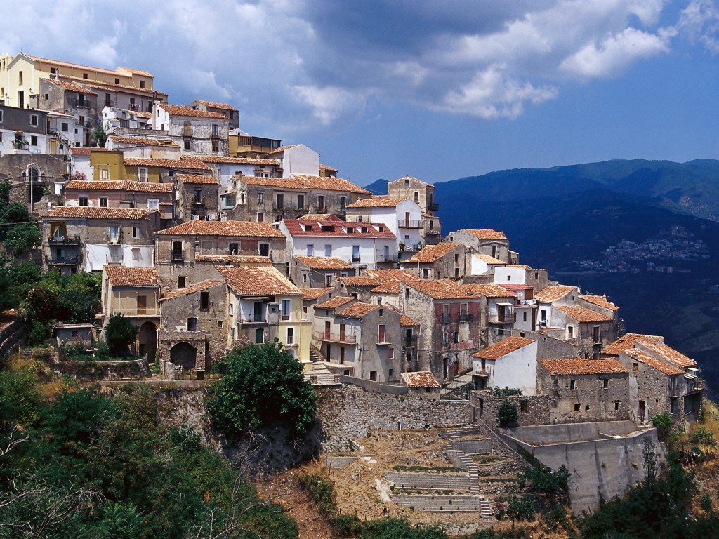A cidade de Sellia, região da Calábria na Itália