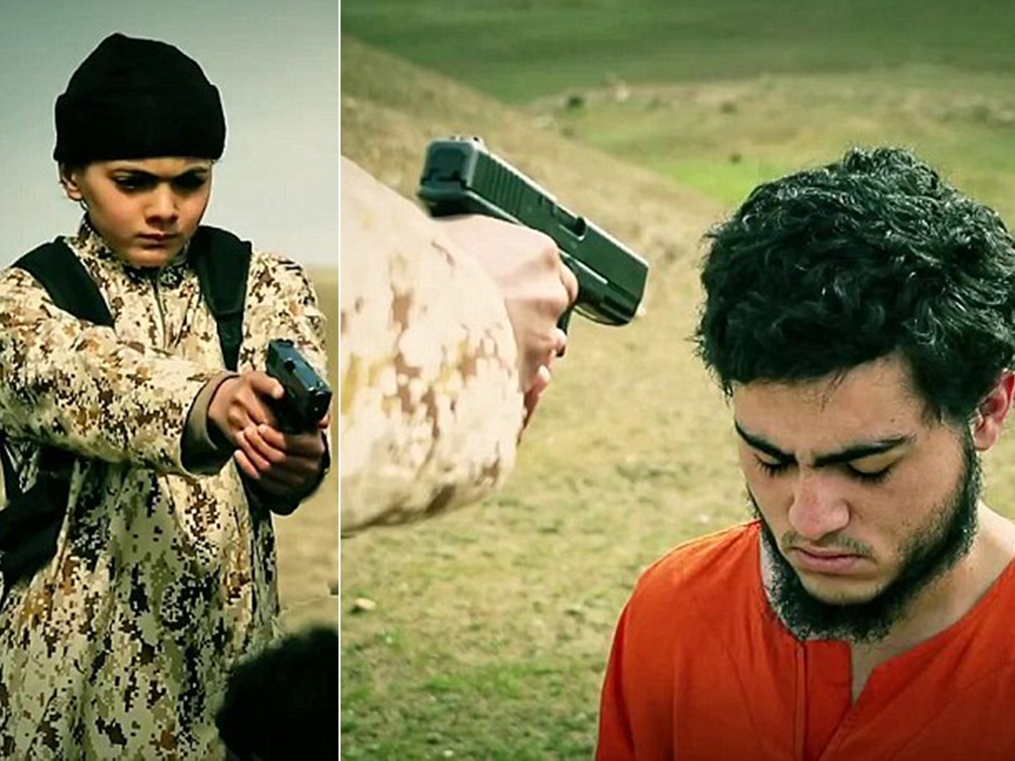 Estado Islâmico divulga vídeo em que um menino executa Muhammad Said Ismail Musallam, acusado de ser um espião do serviço de inteligência israelense