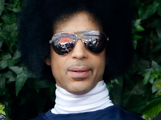 Prince durante chega para acompanhar partida do Aberto da França em Roland Garros em 2014