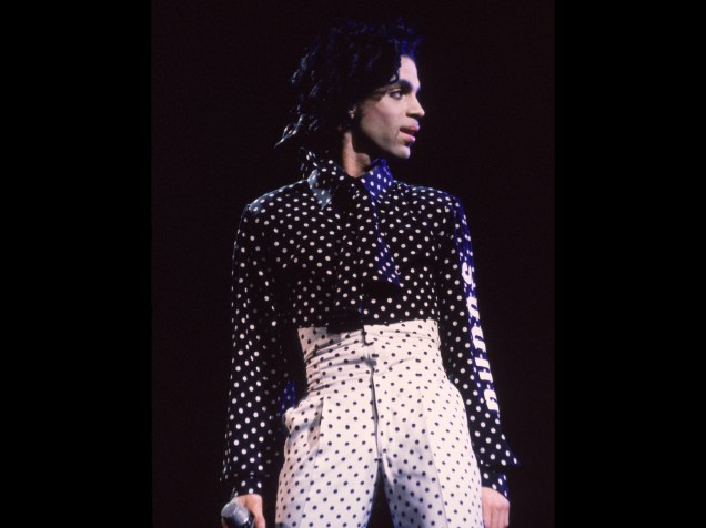 Prince durante apresentação na Pensilvânia em 1988