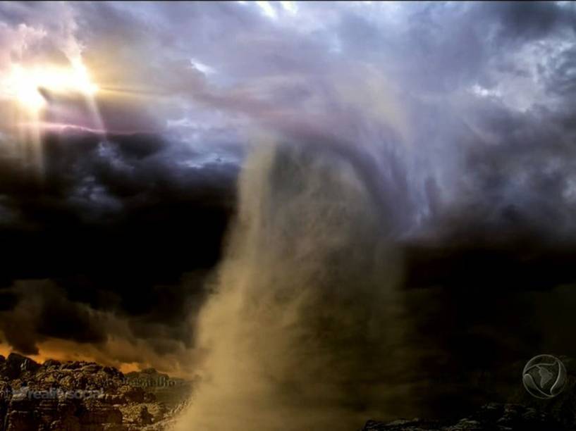 <p>Anjo desce do céu para proteger os hebreus ‘Os Dez Mandamentos’</p>