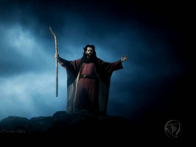 <p>Moisés (Guilherme Winter) conversa com Deus em ‘Os Dez Mandamentos’</p> <p>Moisés (Guilherme Winter) conversa com Deus em ‘Os Dez Mandamentos’</p>