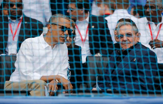 Presidentes Barack Obama e Raul Castro vão a jogo de baseball, em Havana, Cuba, nesta tarde (22)