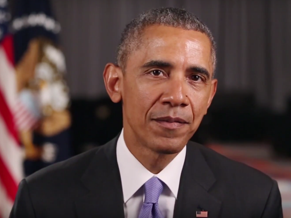 O presidente americano Barack Obama em vídeo transmitido na final do programa 'American Idol'