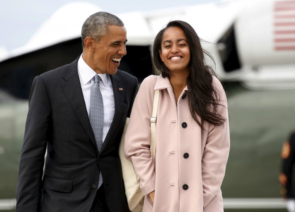 Barack Obama e a filha, Malia