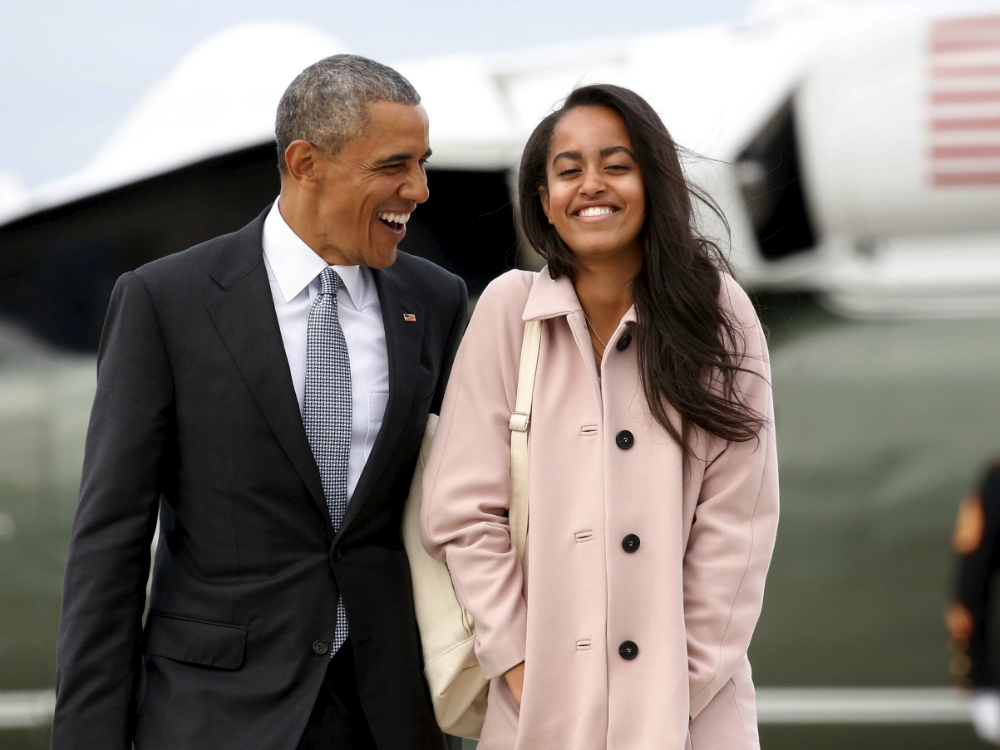 Barack Obama e a filha, Malia