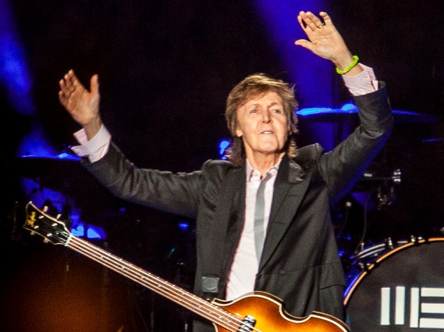 Paul McCartney durante show desta quarta-feira (26) na cidade de São Paulo/SP