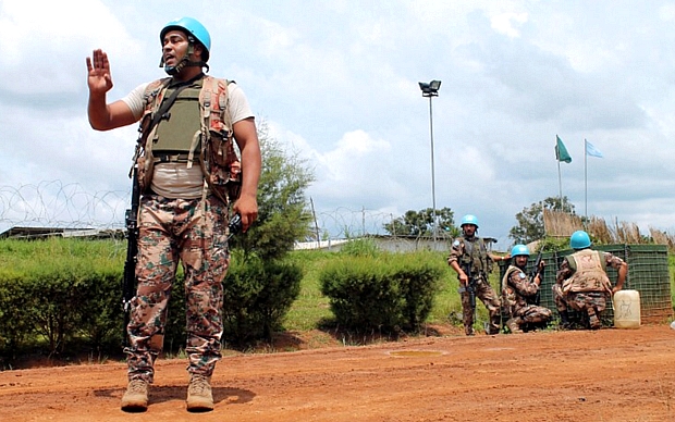 Soldados da missão de paz da ONU na República Democrática do Congo