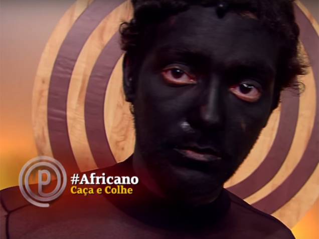 Africano (Eduardo Sterblitch): personagem do Pânico caça, colhe e não fala