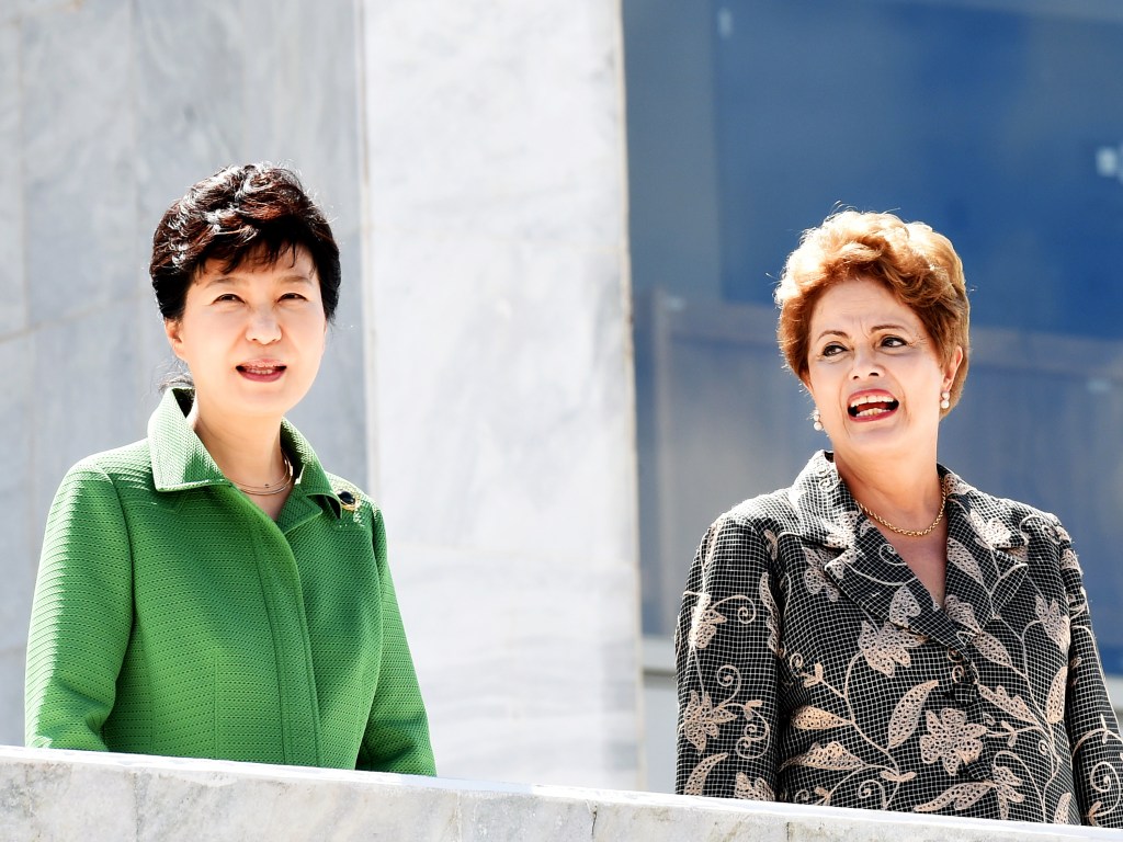 Presidente Dilma Rousseff recebe a presidente da Coreia do Sul, Park Geun-hye, no Palácio do Planalto em Brasília
