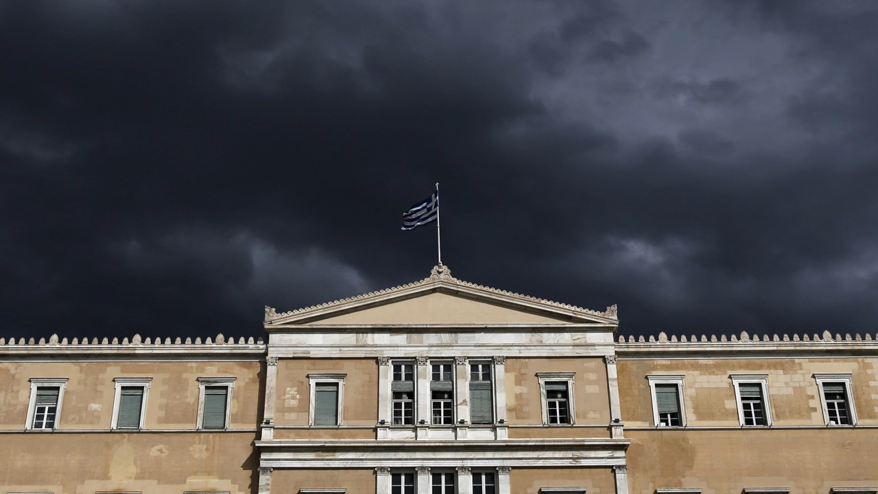 Prédio do parlamento em Atenas, Grécia