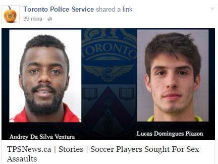 Andrey e Lucas Piazon estão sendo procurados pela polícia de Toronto