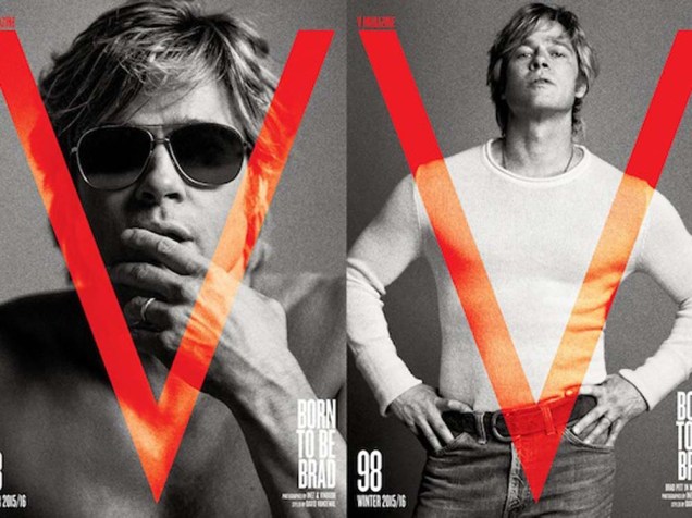 Bradi Pitt na capa da revista V