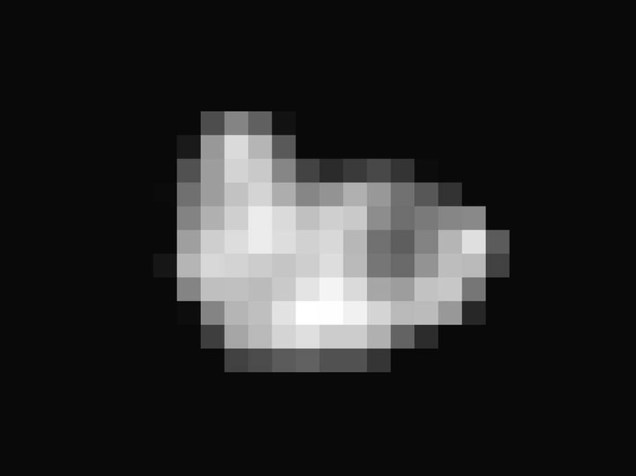 <p>A Hidra, uma das luas menores de Plutão, era conhecida como um pequeno ponto de formato incerto, que começa a ter seus contornos revelados</p>