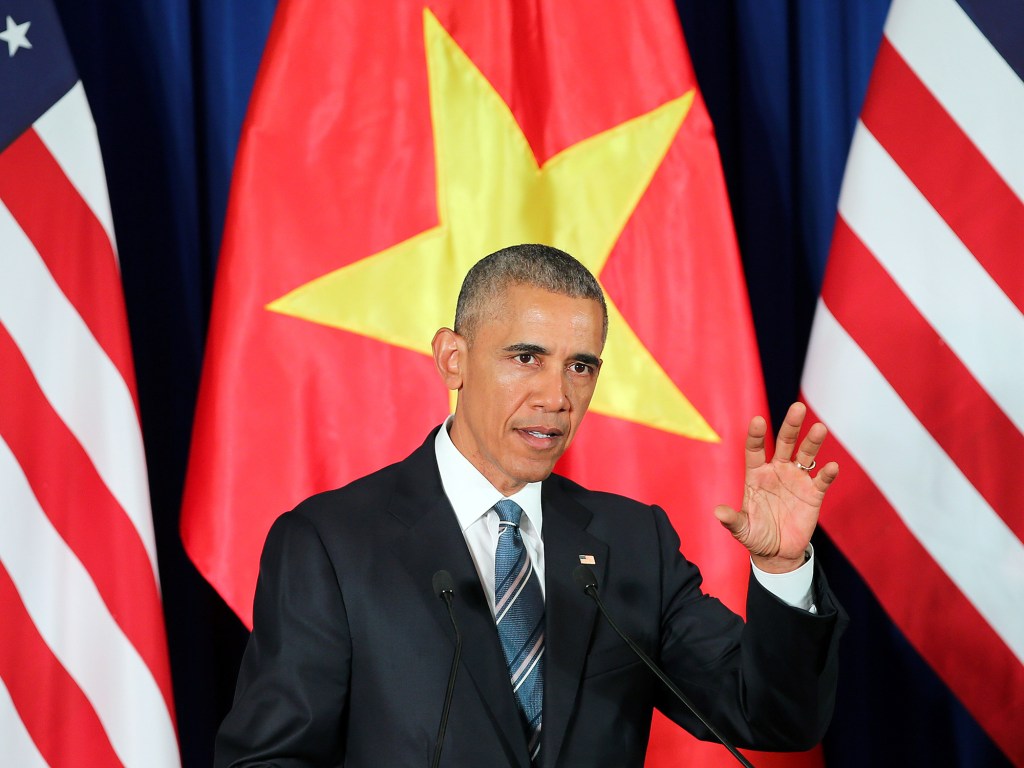 Coletiva de imprensa com Barack Obama no Vietnã