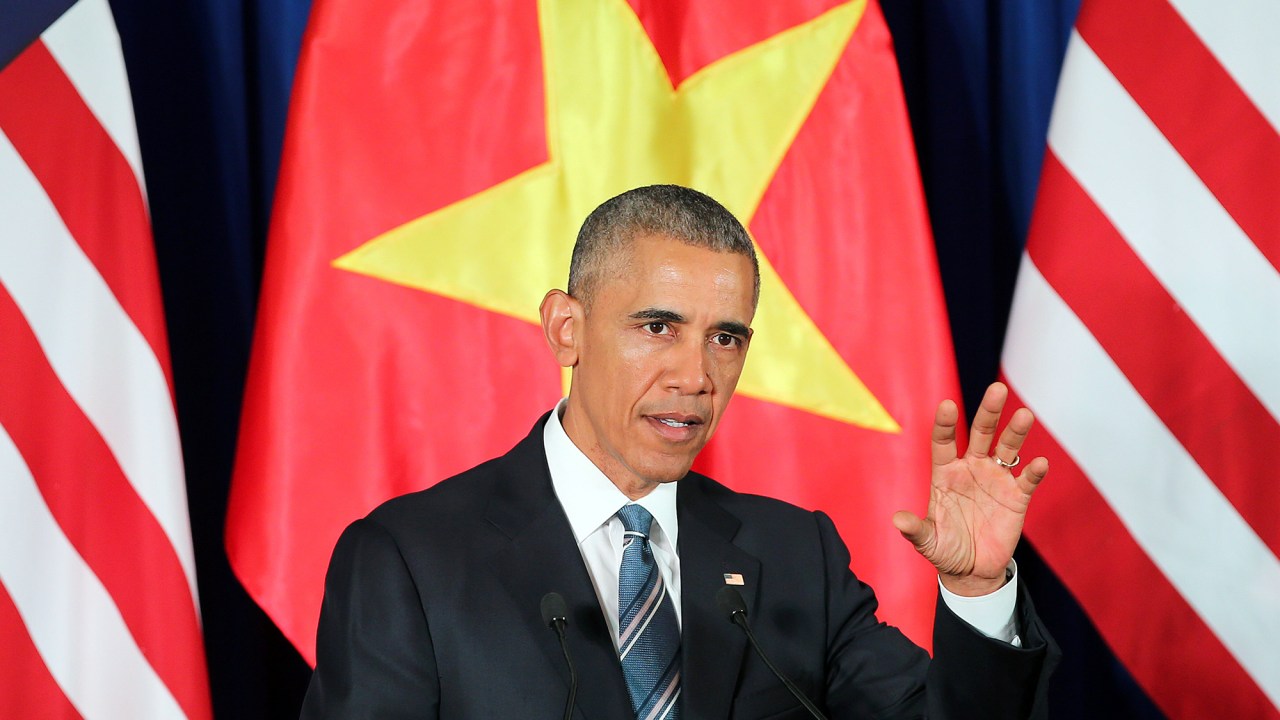 Coletiva de imprensa com Barack Obama no Vietnã