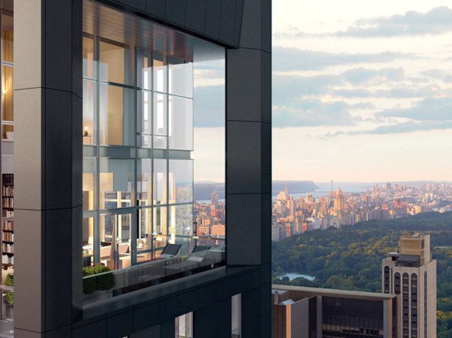 The Baccarat Hotel & Residences – 60 milhões de dólares – O duplex de cinco quartos e vista para o Central Park e para o Empire State tem janelas do chão ao teto