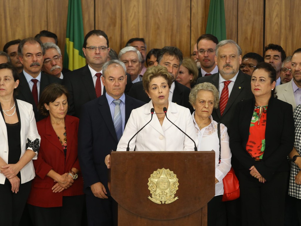 Dilma Rousseff faz pronunciamento após decisão do Senado pelo seu afastamento