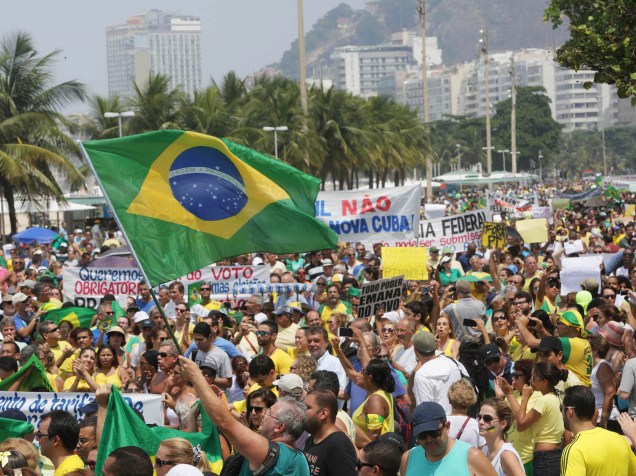 Ato contra o governo no Rio de Janeiro