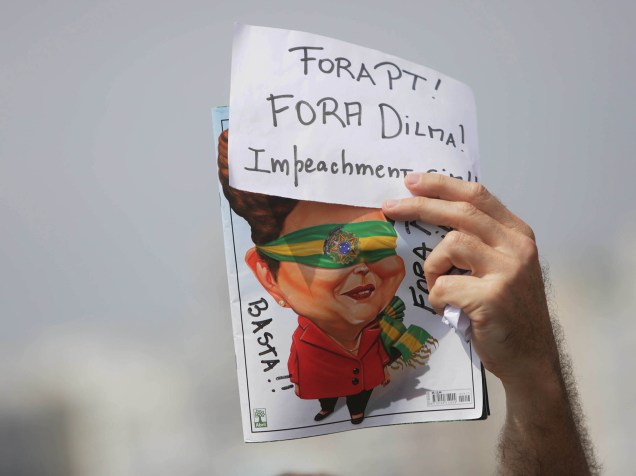 Protesto contra o governo Dilma nas ruas do Rio de Janeiro