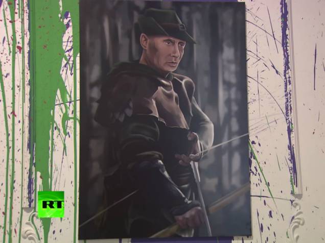 Putin retratado como Robin Hood
